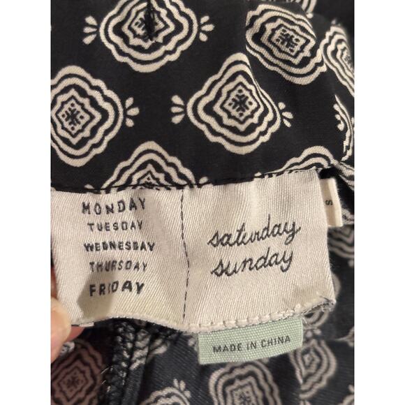 Anthropologie Saturday Sunday Wide Leg Flare Pull On Lounge Pants Small Modern - Picture 11 of 12